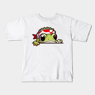 Sneaky japanese gecko frog so cute Kids T-Shirt